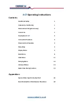 Preview for 1 page of Comdronic AC7 Operating Instructions Manual