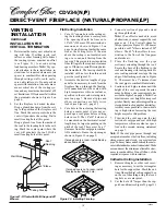 Preview for 12 page of Comfort Glow CDV34 Owner'S Operation And Installation Manual