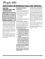 Preview for 4 page of Comfort Glow CGB3924PT Owner'S Operation And Installation Manual