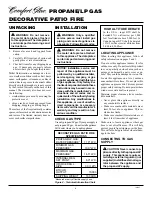 Preview for 4 page of Comfort Glow PC3460LP Owner'S Operation And Installation Manual