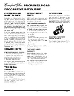 Preview for 10 page of Comfort Glow PC3460LP Owner'S Operation And Installation Manual