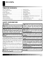 Preview for 2 page of Comfort Glow SL30NT Series Owner'S Operation And Installation Manual