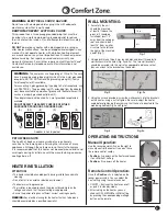 Preview for 3 page of Comfort Zone CZPH20R Series Instructions