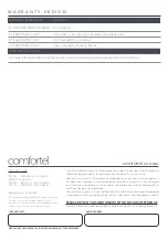 Preview for 8 page of comfortel Basin Bench Double 10023 Owner'S Manual