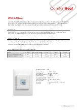 ComfortHeat MTD3 Manual preview