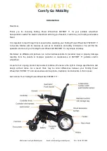 Preview for 3 page of Comfy Go Mobility MAJESTIC PATRIOT 11 Operating Manual