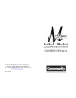 Community MVP38 Owner'S Manual preview