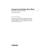 Compaq BL20p - ProLiant - G2 Maintenance And Service Manual preview