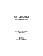 Compatible Systems Octal T1-10 RIOP Installation Manual preview