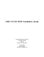 Compatible Systems RIOP HSSI-10/100 Installation Manual preview