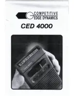 Competitive Edge Dynamics CED 4000 Manual preview