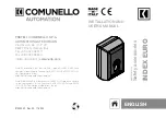 Preview for 5 page of Comunello Automation INDEX EURO Installation And User Manual