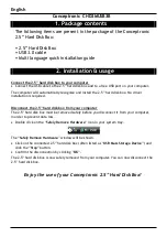 Preview for 2 page of Conceptronic CHD2MUSB3B Multi Language Quick Manual