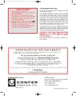 Preview for 8 page of Confer Plastics CCX-IG Assembly And Installation Manual