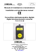 CONFLOW Power Genex IPGIPC315 Installation And Maintenance Manual preview