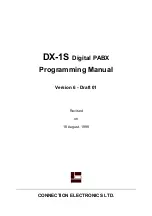 Connection Electronics DX-1S Programming Manual preview