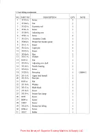 Preview for 34 page of Consew 733R-5 Operating Instructions, Parts List, Maintenance Procedures