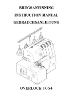 Consul OVERLOCK 1054 Instruction Manual preview