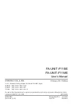 Preview for 32 page of Contec FA-UNIT-F11BE User Manual