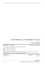 Preview for 86 page of Contec PT-S959SDLX Series User Manual