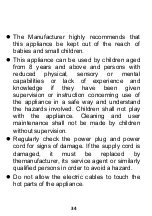 Preview for 34 page of CONTINENTAL EDISON CEHPT60B User Manual