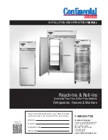 Continental Refrigerator 115/208-230/60/1 Installation And Operation Manual preview