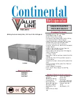 Preview for 1 page of Continental Refrigerator CUFB42 Specifications