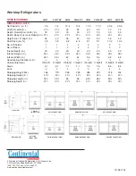 Preview for 2 page of Continental Refrigerator SW27 Specifications