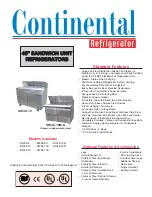 Continental Refrigerator SW48-10 Specifications preview