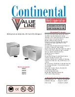 Preview for 1 page of Continental Refrigerator UC27 Specifications