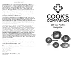 Preview for 1 page of Cook's Companion 10 Piece Perfect Weight Set Manual