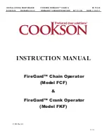 Preview for 1 page of Cookson FCF Instruction Manual