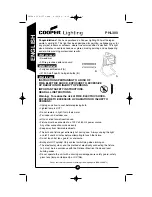 Preview for 2 page of Cooper Lighting PHL300 Instruction Manual