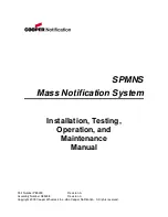 Cooper Notification SPMNS Installation, Testing, Operation And Maintenance Manual preview