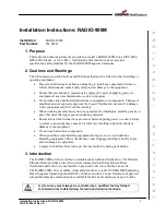 Preview for 1 page of Cooper RADIO-900M Installation Instructions Manual