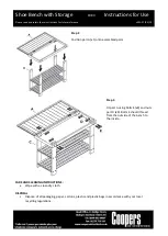 Preview for 2 page of Coopers Shoe Bench with Storage Instructions For Use