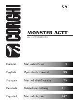 Preview for 1 page of Corghi MONSTER AGTT Operator'S Manual