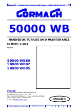 Preview for 1 page of Cormach 50000 WB 50000 WB80 Handbook For Use And Maintenance