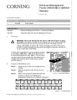 CORNING CWDM MUX Quick Manual preview