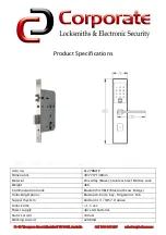 Preview for 2 page of Corporate Locksmiths CL270BLFP Manual