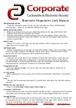 Preview for 3 page of Corporate Locksmiths CL270BLFP Manual