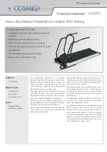 Cosmed Trackmaster 425C Product Manual preview