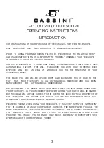 Preview for 3 page of Cosmo CASSINI C-1100102EQ1 Operating Instructions Manual