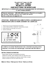 Preview for 3 page of Costco JK1658 Assembly Instructions