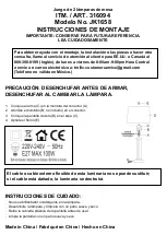 Preview for 4 page of Costco JK1658 Assembly Instructions