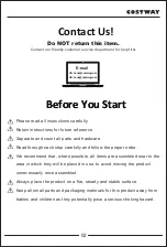 Preview for 2 page of Costway 07413289 User Manual