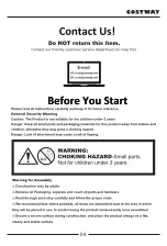 Preview for 4 page of Costway 08634251 User Manual