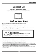 Preview for 3 page of Costway 86209457 User Manual