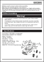 Preview for 3 page of Costway Honey Joy User Manual