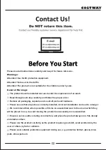 Preview for 3 page of Costway TQ10042 User Manual